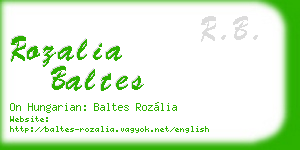 rozalia baltes business card